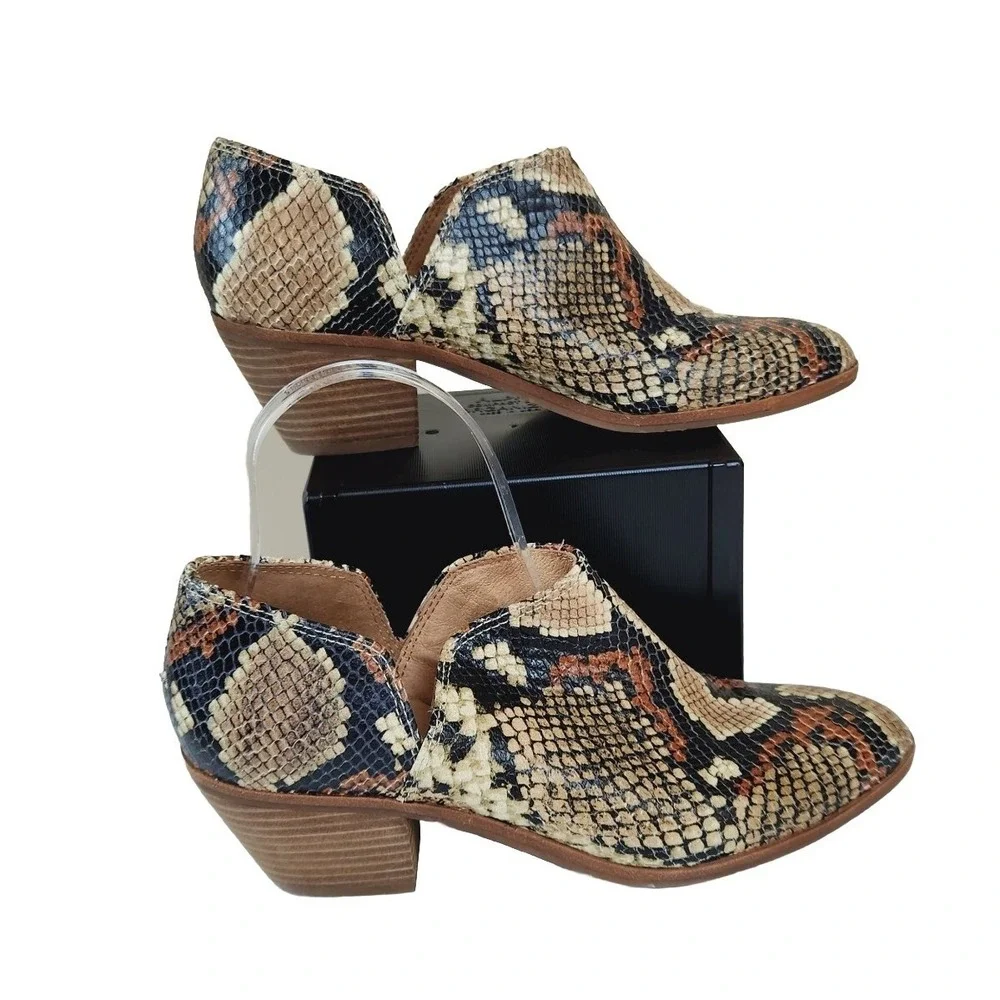 Madewell Womens Gloria Snake Embossed Leather Bootie Size US 8 Shoes Boot AH737 - Picture 3 of 16